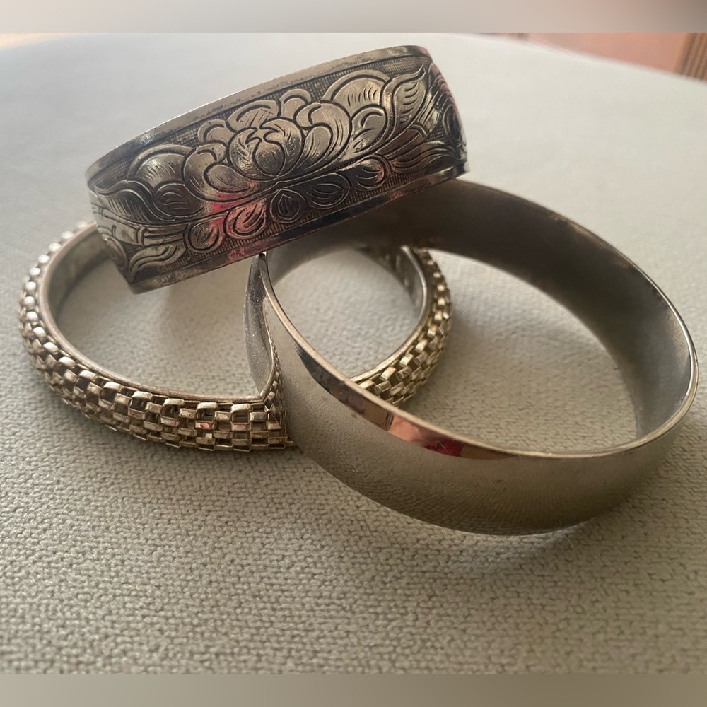3 Silver Bracelets